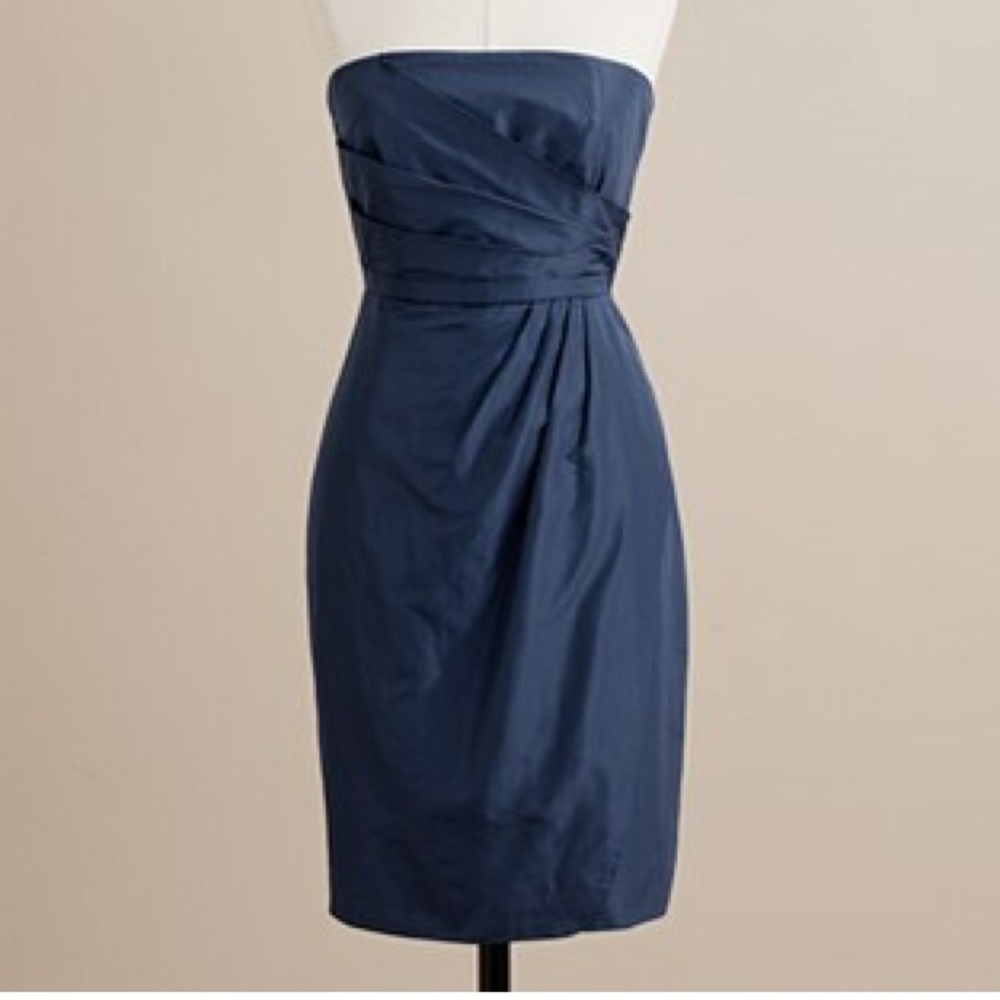 J.Crew Selma Silk Strapless Dress
